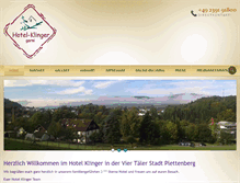 Tablet Screenshot of hotel-klinger.de
